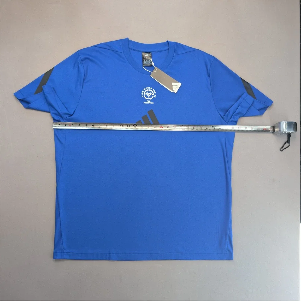 NWT adidas FIFA Club World Cup 2025 Volunteer Tee Blue 2XL Soccer Cotton